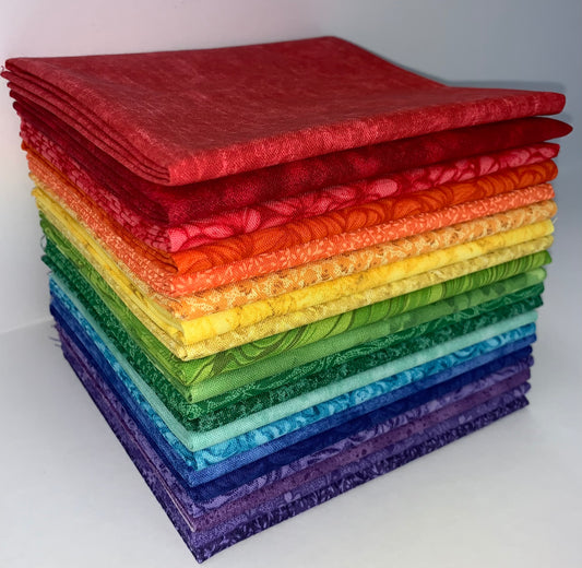 Bright Rainbow Prints Fat Quarter Bundle - 20 Fabrics, 20 Total Fat Quarters