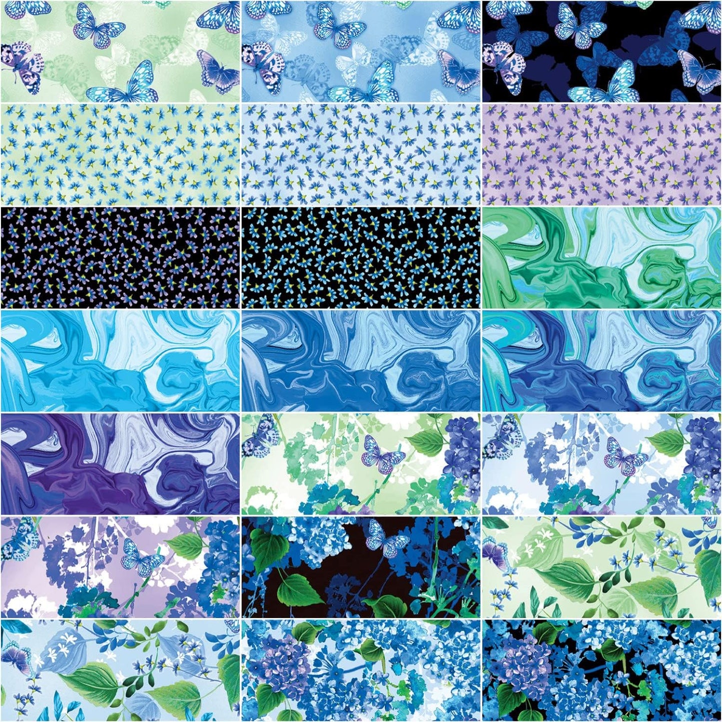 Benartex Butterfly Bliss Strip-pies - 40 2.5" Strips