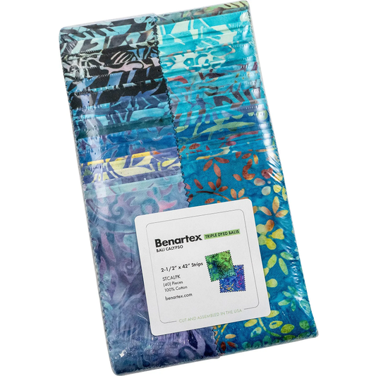 Benartex Bali Batik Calypso Batiks Strip-pies - 40 2.5" Strips