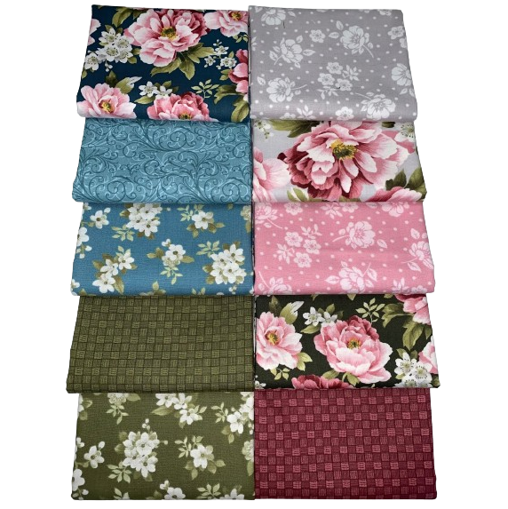 Benartex "Camellia" Half-Yard Bundle - 10 Fabrics, 5 Total Yards