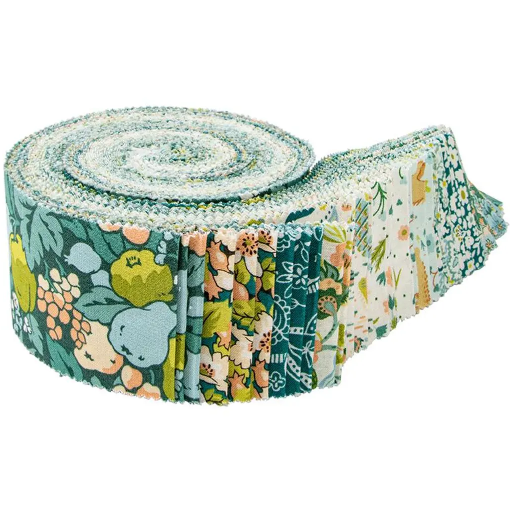Riley Blake Canopy Greens (Liberty Tree Of Life) - 40 Strip Rolie Polie