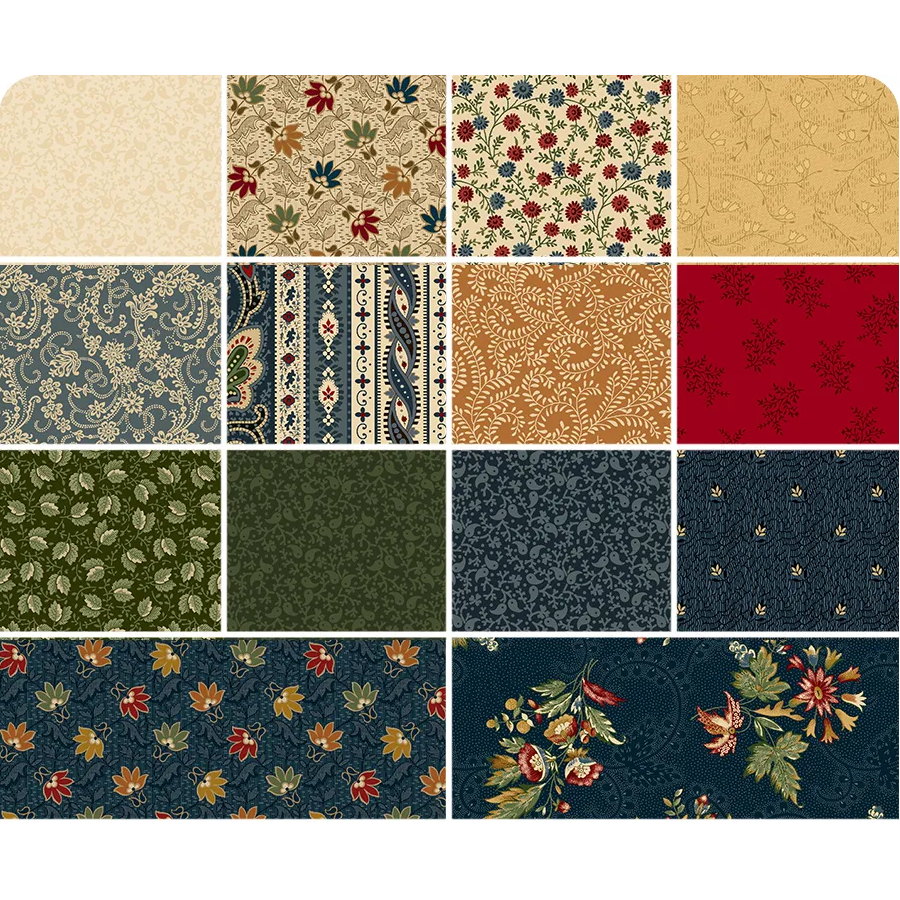 Marcus Fabrics - Canton Quilting Circle by Judie Rothermel - 40 2.5" Strips/Jelly Roll