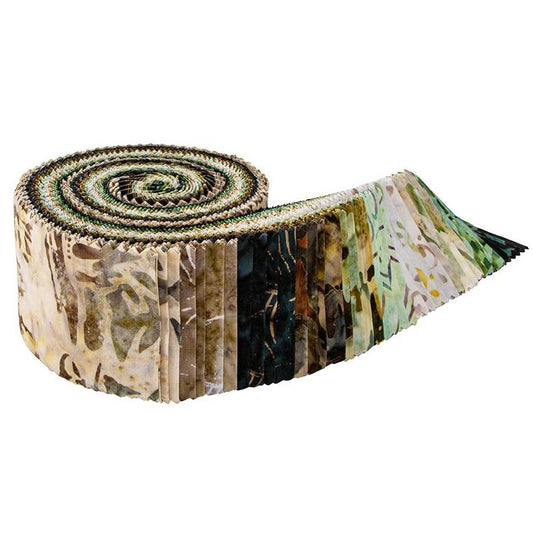 Riley Blake Expressions Batiks "Canyon Drive" Places You'll Go - 40 Strip Rolie Polie