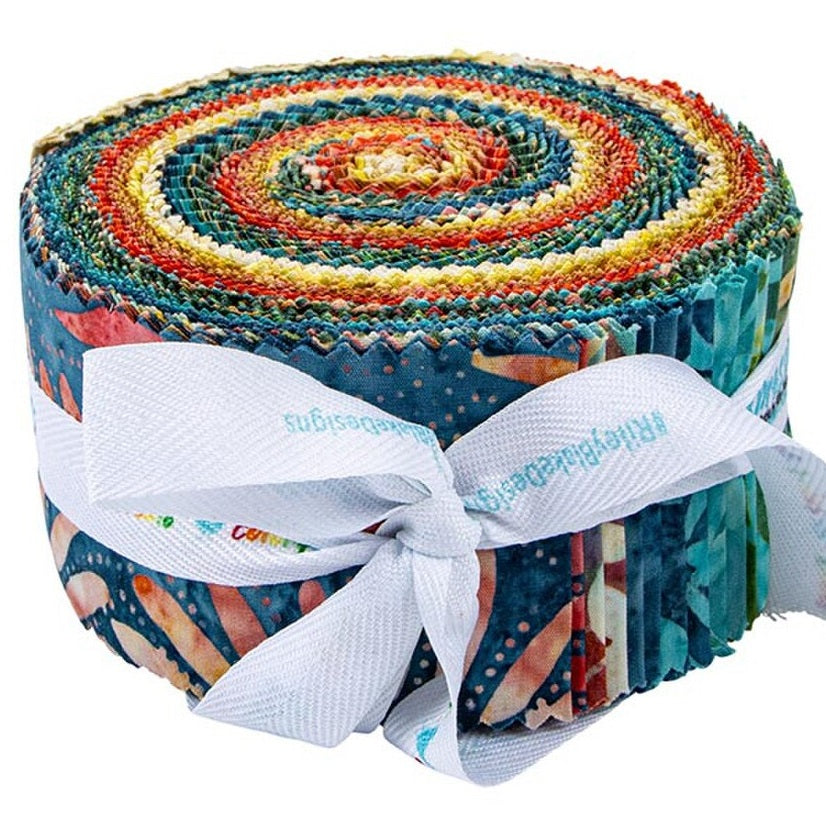 Riley Blake Carnival Glass Expressions Batiks - 40 Strip Rolie Polie