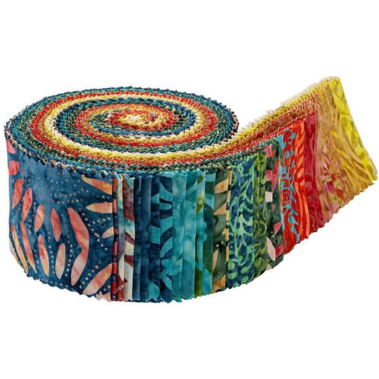 Riley Blake Carnival Glass Expressions Batiks - 40 Strip Rolie Polie