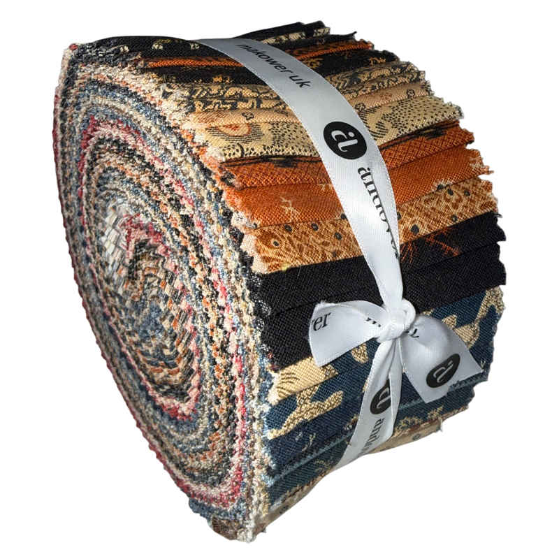 Andover/Makower UK - Carolina by Jo Morton Double Scoops - 40 2.5" Strips