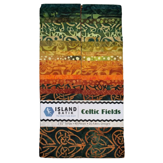 Island Batik - Celtic Fields - 20 Fabrics, 40 Total Strips