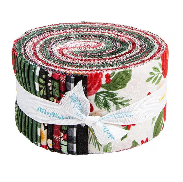 Riley Blake Charming Christmas - 40 Strip Rolie Polie