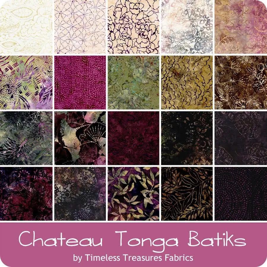 Timeless Treasures Tonga Batiks - Chateau - 40 2.5" Strip Pack