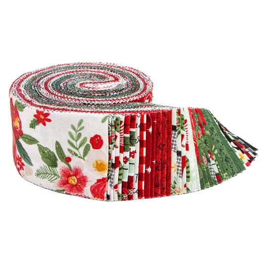 Riley Blake Charming Christmas - 40 Strip Rolie Polie