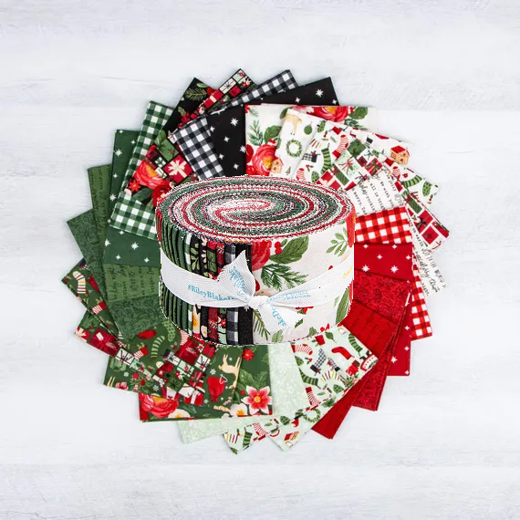 Riley Blake Charming Christmas - 40 Strip Rolie Polie