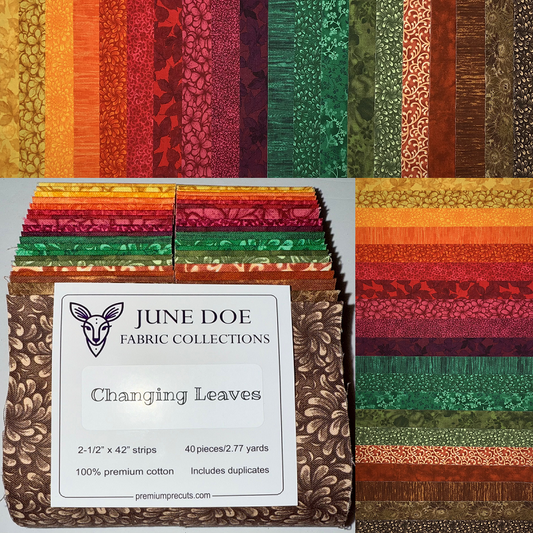 June Doe Fabric Collections - Changing Leaves - 40-Strip Pack