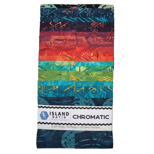 Island Batik - Chromatic - 20 Fabrics, 40 Total Strips