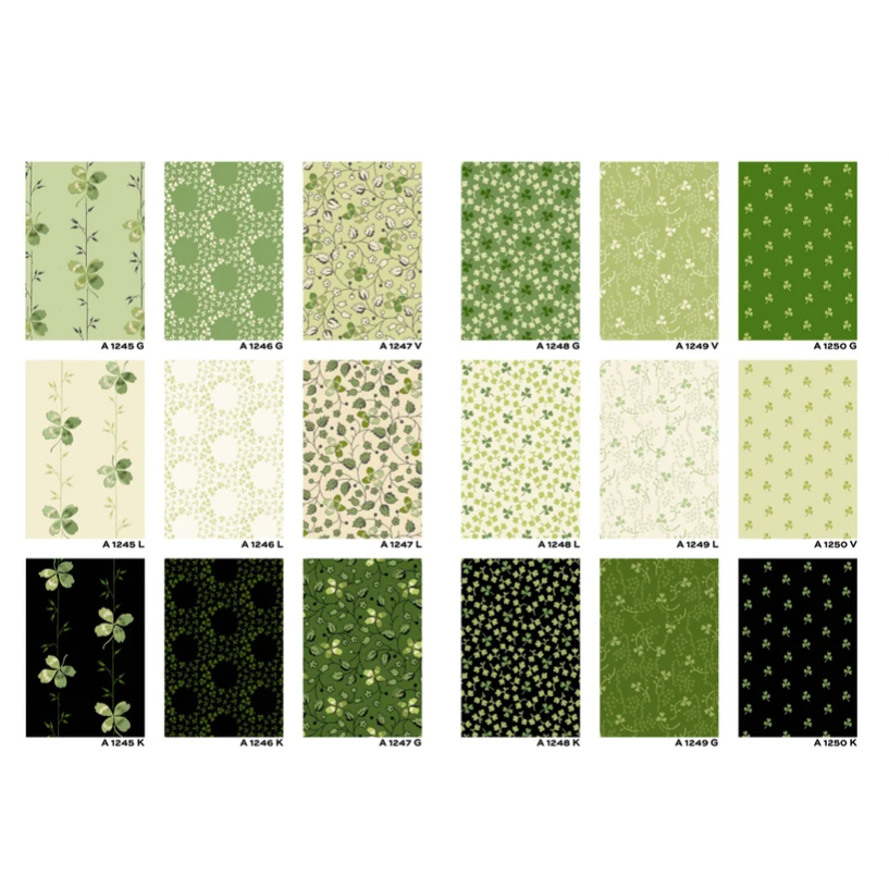 Andover/Makower UK - Little Clover Double Scoops - 40 2.5" Strips