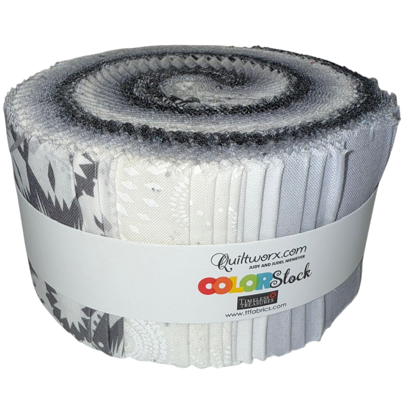 Timeless Treasures - Colorstock Noir By Judy and Judel Neimeyer - 40 2.5" Strips/Jelly Roll