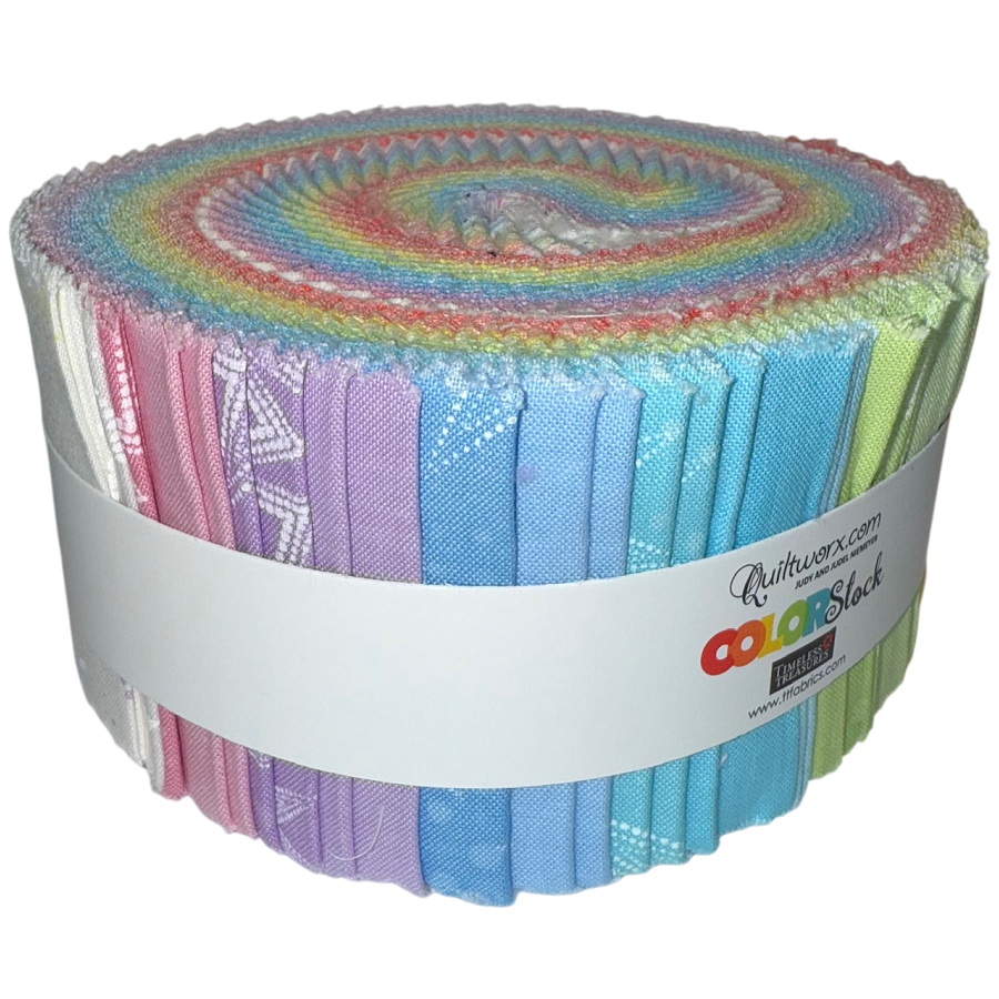 Timeless Treasures - Colorstock Pastel By Judy and Judel Neimeyer - 40 2.5" Strips/Jelly Roll