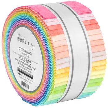 Robert Kaufman Artisan Batiks: Prisma Dyes Cotton Candy Roll-up - 40 Total Strips