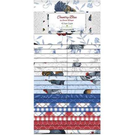 Wilmington Prints - 40 Karat Crystals - Country Blue