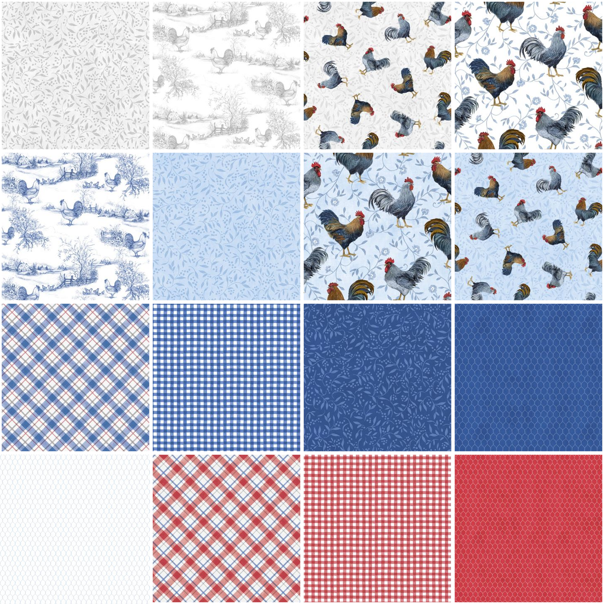 Wilmington Prints - 40 Karat Crystals - Country Blue