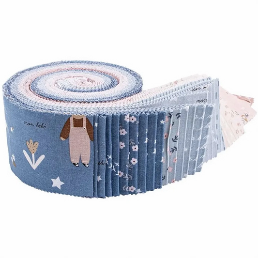 Riley Blake Cozy Bebe - 40 Strip Rolie Polie