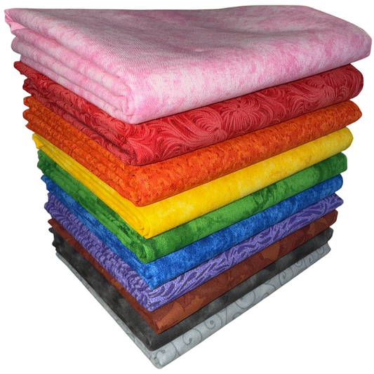 Quilters' Crayon Box Half-yard Bundle - 10 Fabrics, 5 Total Yards