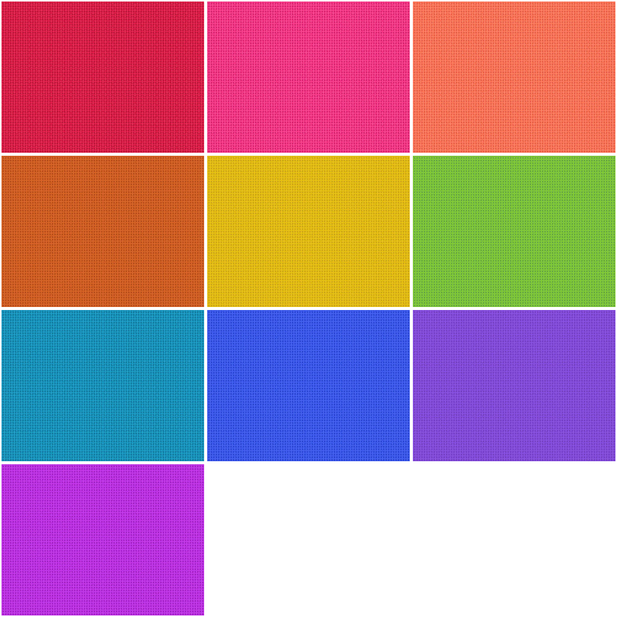 Andover "Cross Stitch Texture II" Half-yard Bundle - 10 Fabrics, 5 Total Yards