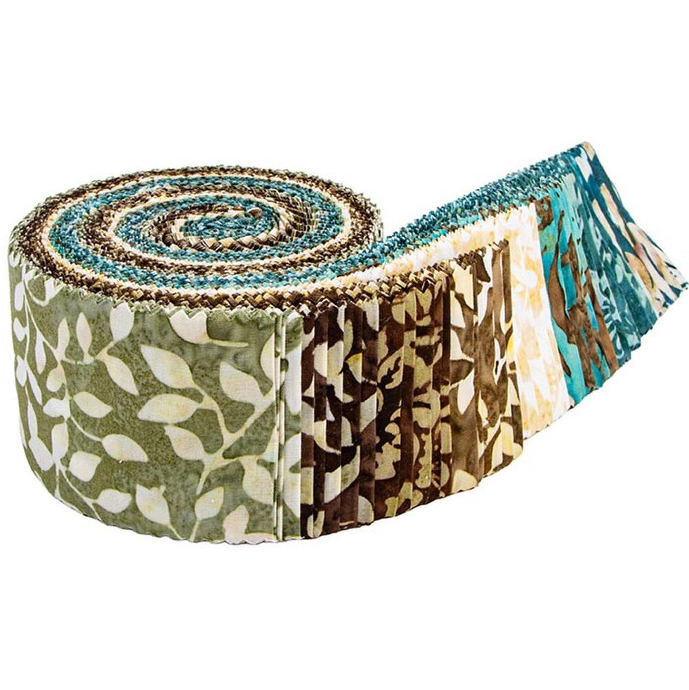 Riley Blake Cedar Stone Decorator Style (A) Expressions Batiks - 40 Strip Rolie Polie