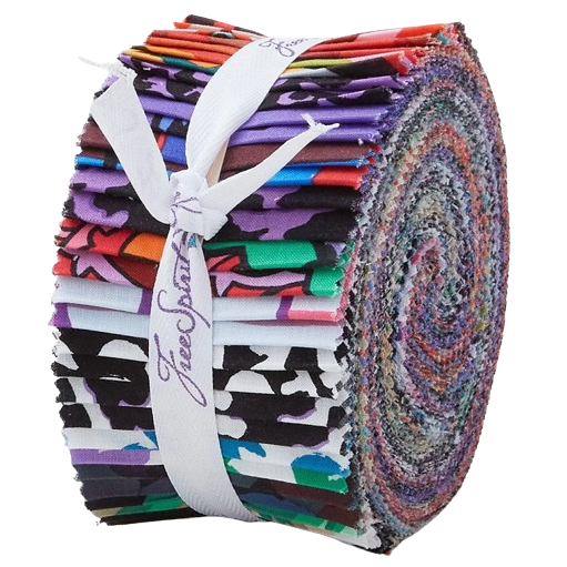 Free Spirit - "Dark" February 2024 by Kaffe Fassett Collective - 40 Strip Design Roll