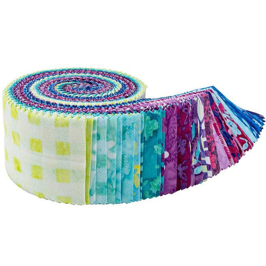 Riley Blake Daisy Dots Expressions Batiks - 40 Strip Rolie Polie