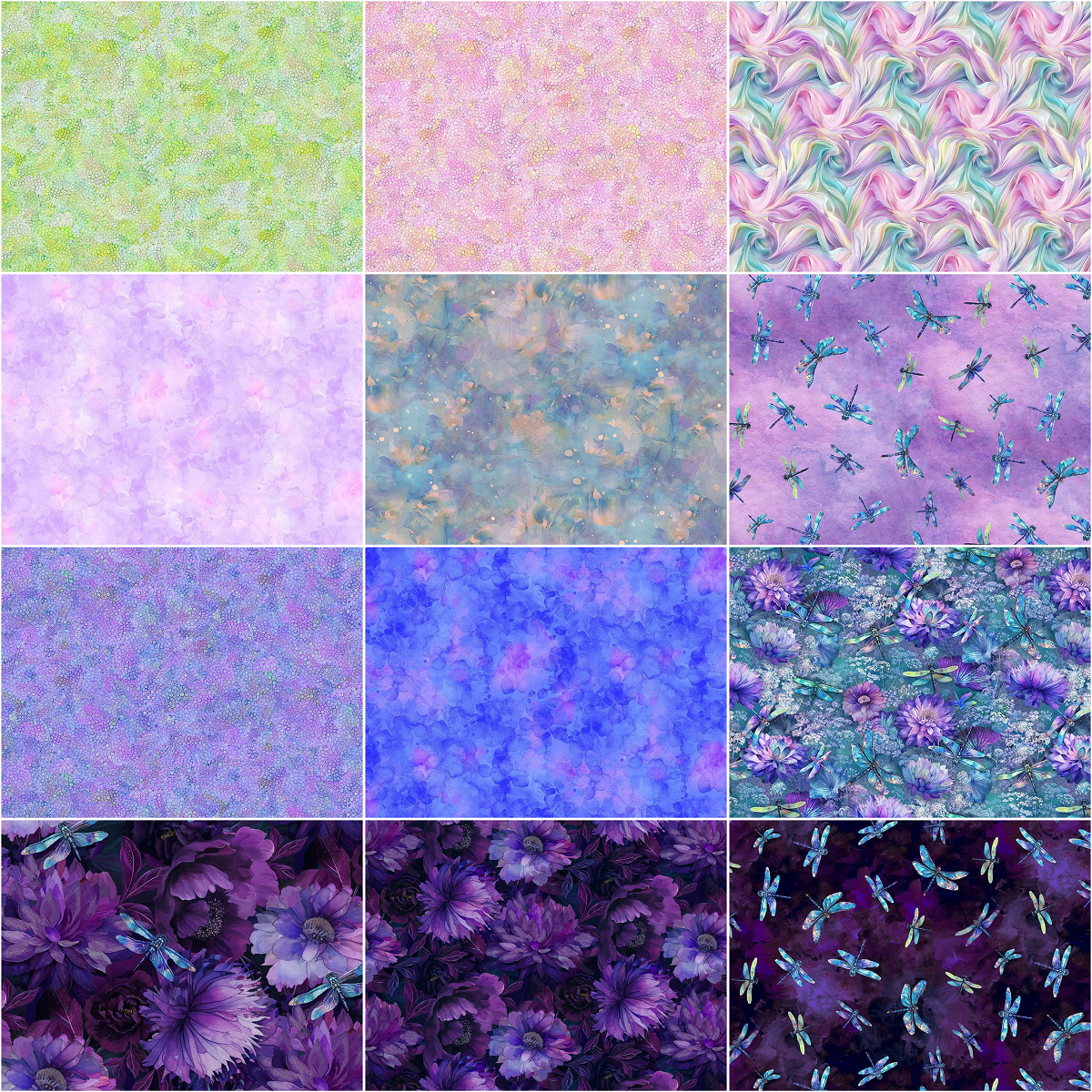 Timeless Treasures - Dragonfly Mist - 40 2.5" Strips/Jelly Roll