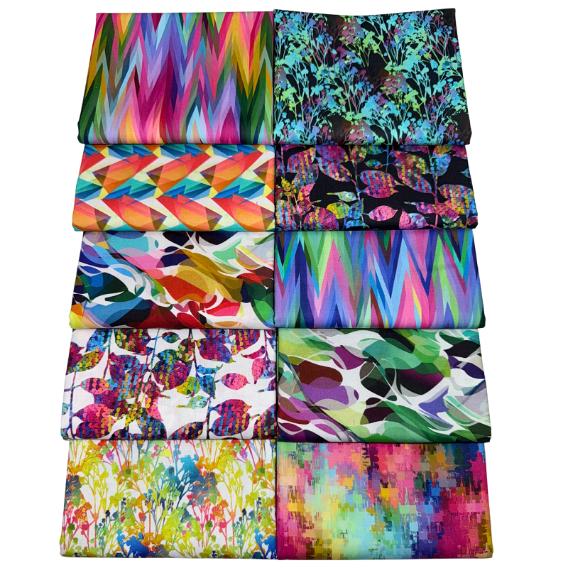 Clothworks "Divine Nature" Half-yard Bundle - 10 Fabrics, 5 Total Yards