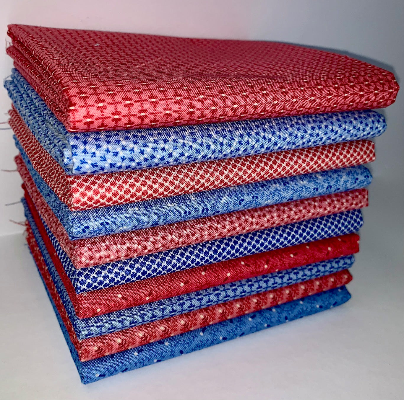 Andover "Double Pinks Double Blues" Half-yard Bundle - 10 Fabrics, 5 Total Yards