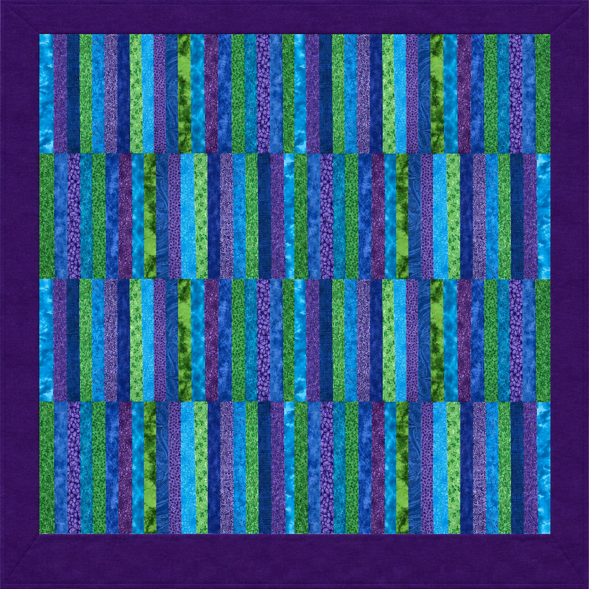 2.5" Jelly Roll Strips - June Doe Fabric Collections - Deep Ocean - 40-Strip Pack