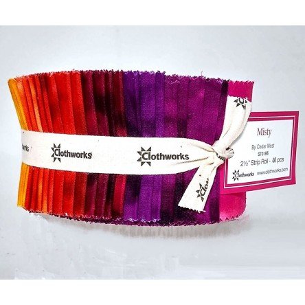 Clothworks - Misty Begonia - 40 Strip Roll