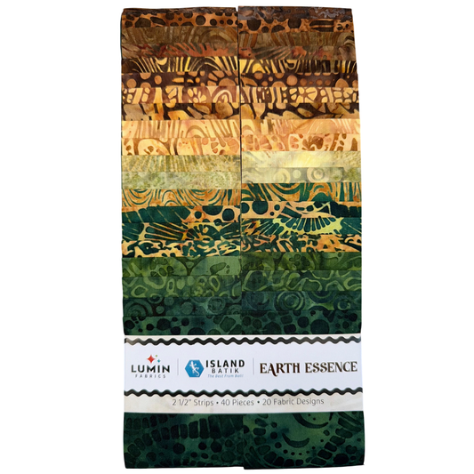 Island Batik - Earth Essence - 20 Fabrics, 40 Total Strips