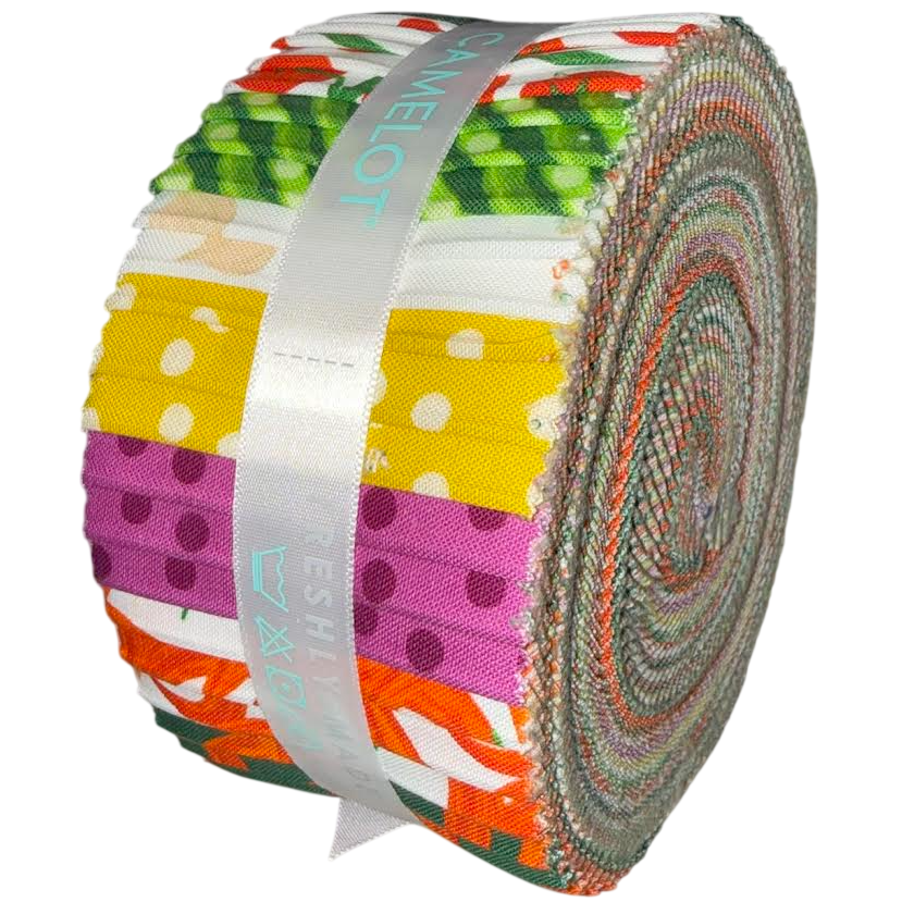 Camelot Fabrics - Eat Green Jelly Roll - 40 Strips