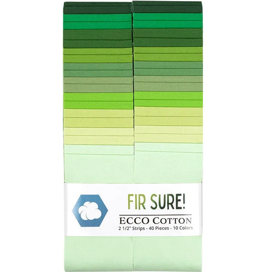 Lumin Fabrics/Ecco Cotton Solids - Fir Sure! - 40 Total Strips