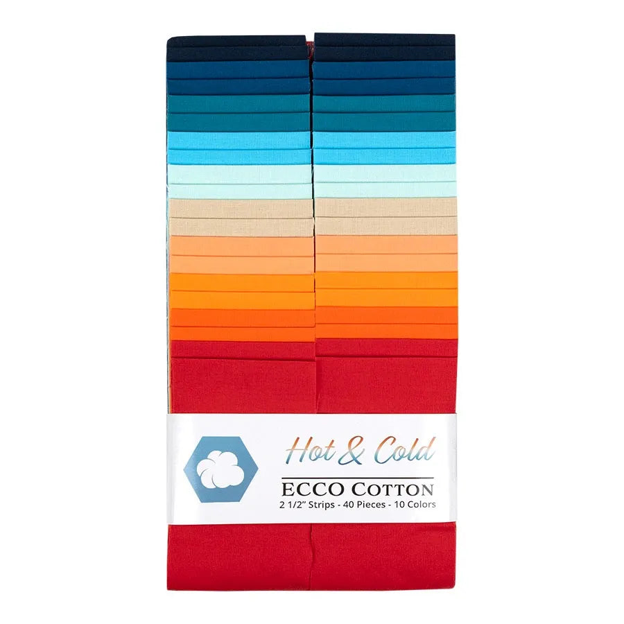 Lumin Fabrics/Ecco Cotton Solids - Hot & Cold - 40 Total Strips