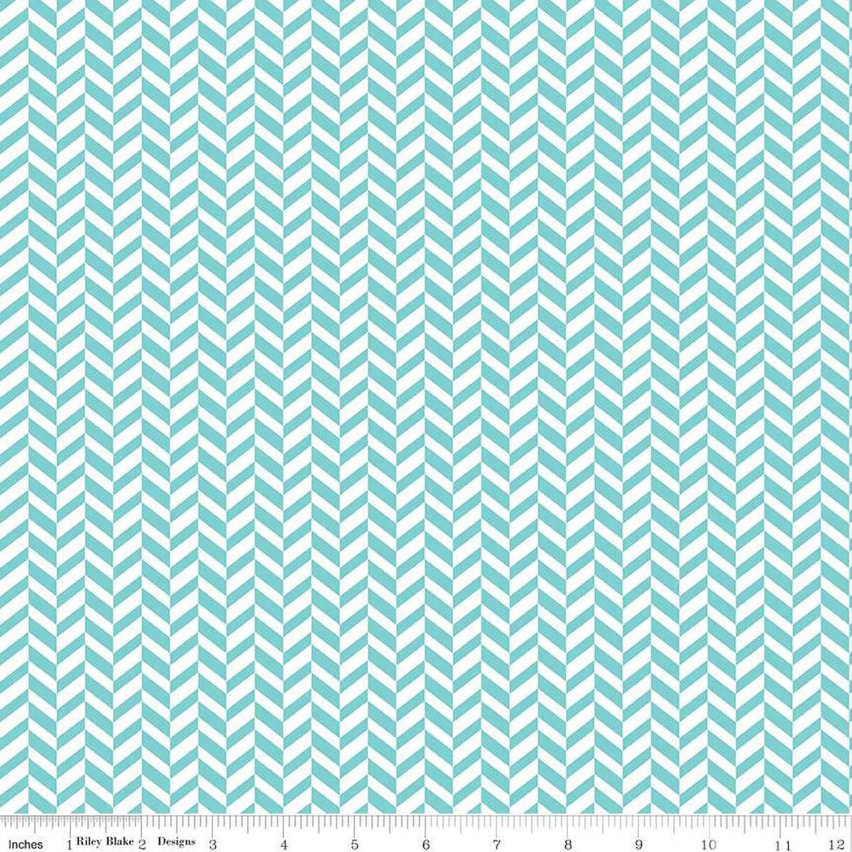 (3.5 yd) Riley Blake Effervescence C13730 - Aqua Herringbone