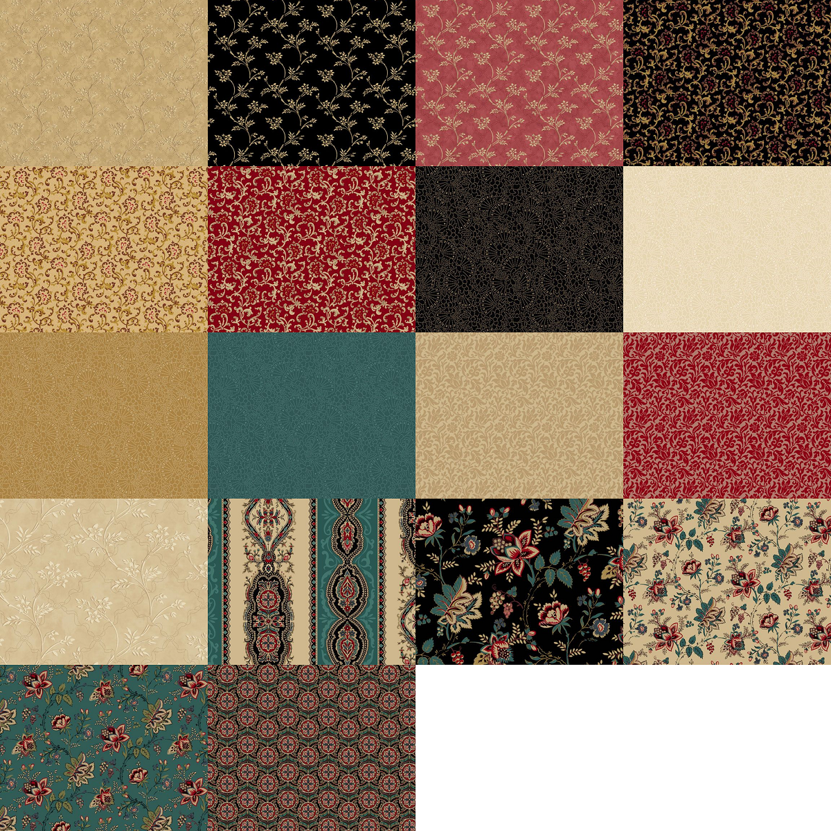 Marcus Fabrics - Elegant Estate Collection (Smithsonian Institute) - 40 2.5" Strips
