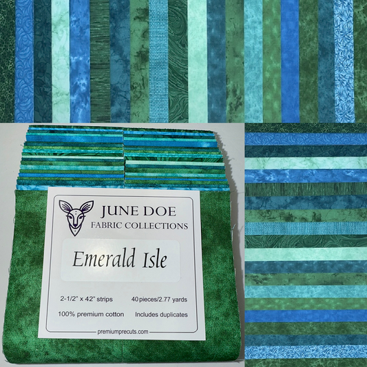 June Doe Fabric Collections - Emerald Isle - 40-Strip Pack