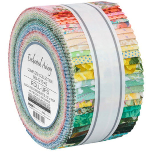 Robert Kaufman Enchanted Aviary Roll-up - 40 Strip Roll