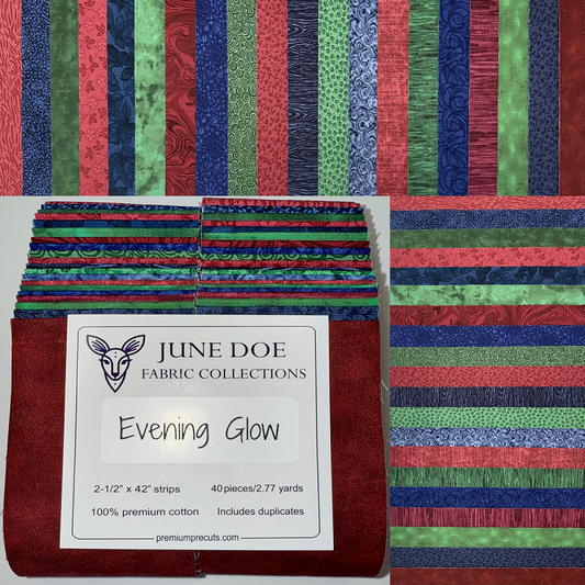 June Doe Fabric Collections - Evening Glow - 40-Strip Pack