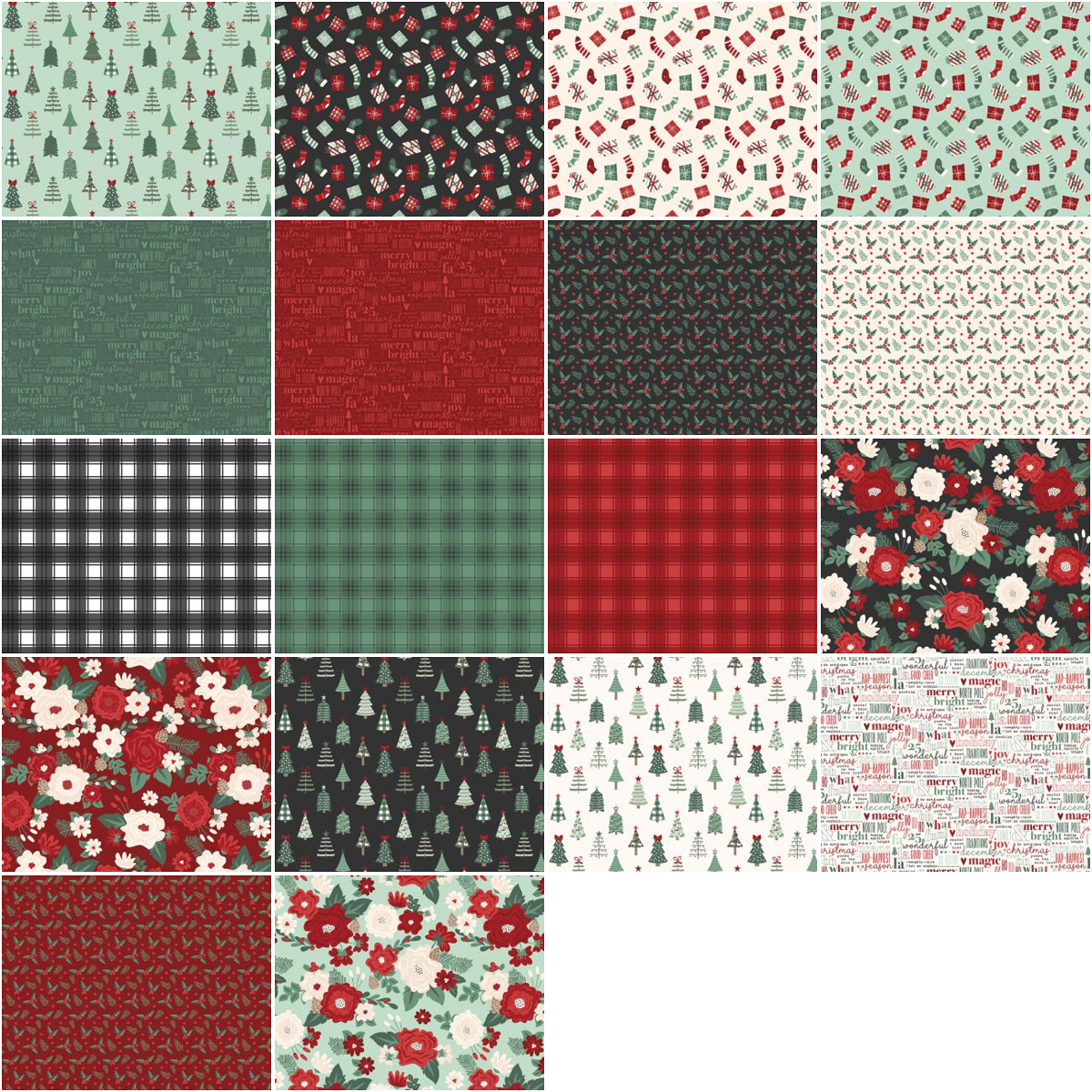 Riley Blake Evergreen Wishes - 40 Strip Rolie Polie