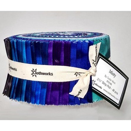 Clothworks - Misty Dahlia - 40 Strip Roll