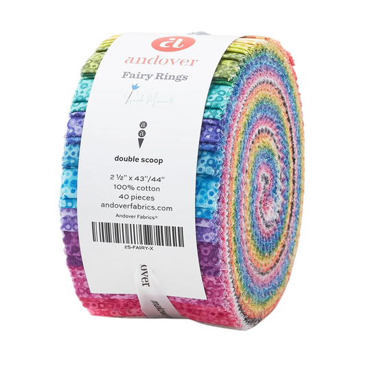 Andover/Makower UK - Fairy Rings Double Scoops - 40 2.5" Strips