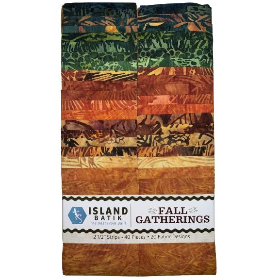Island Batik - Fall Gatherings - 20 Fabrics, 40 Total Strips