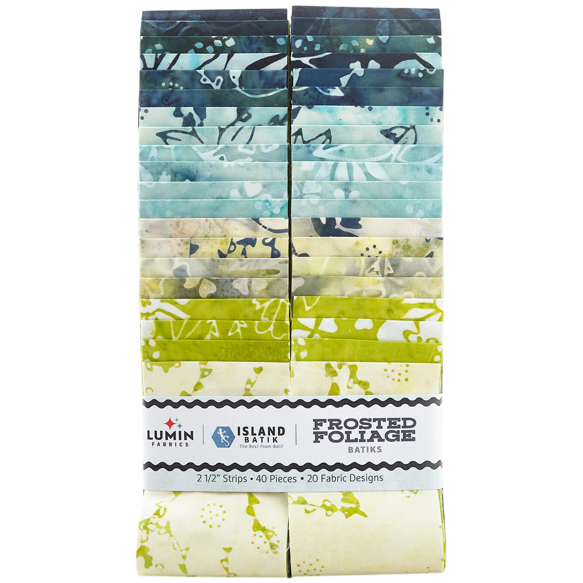 Island Batik - Frosted Foliage - 20 Fabrics, 40 Total Strips