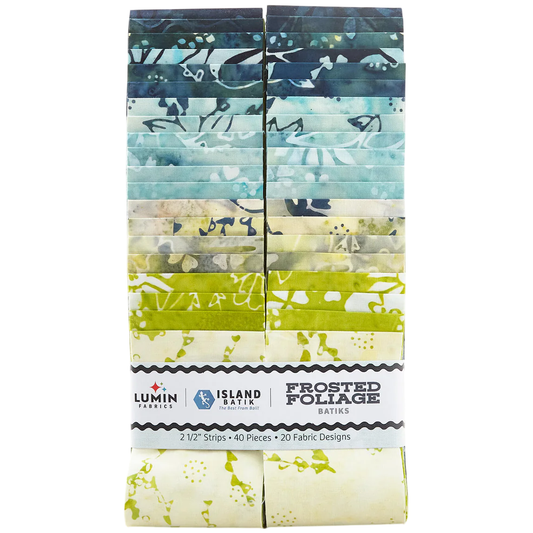 Island Batik - Frosted Foliage - 20 Fabrics, 40 Total Strips