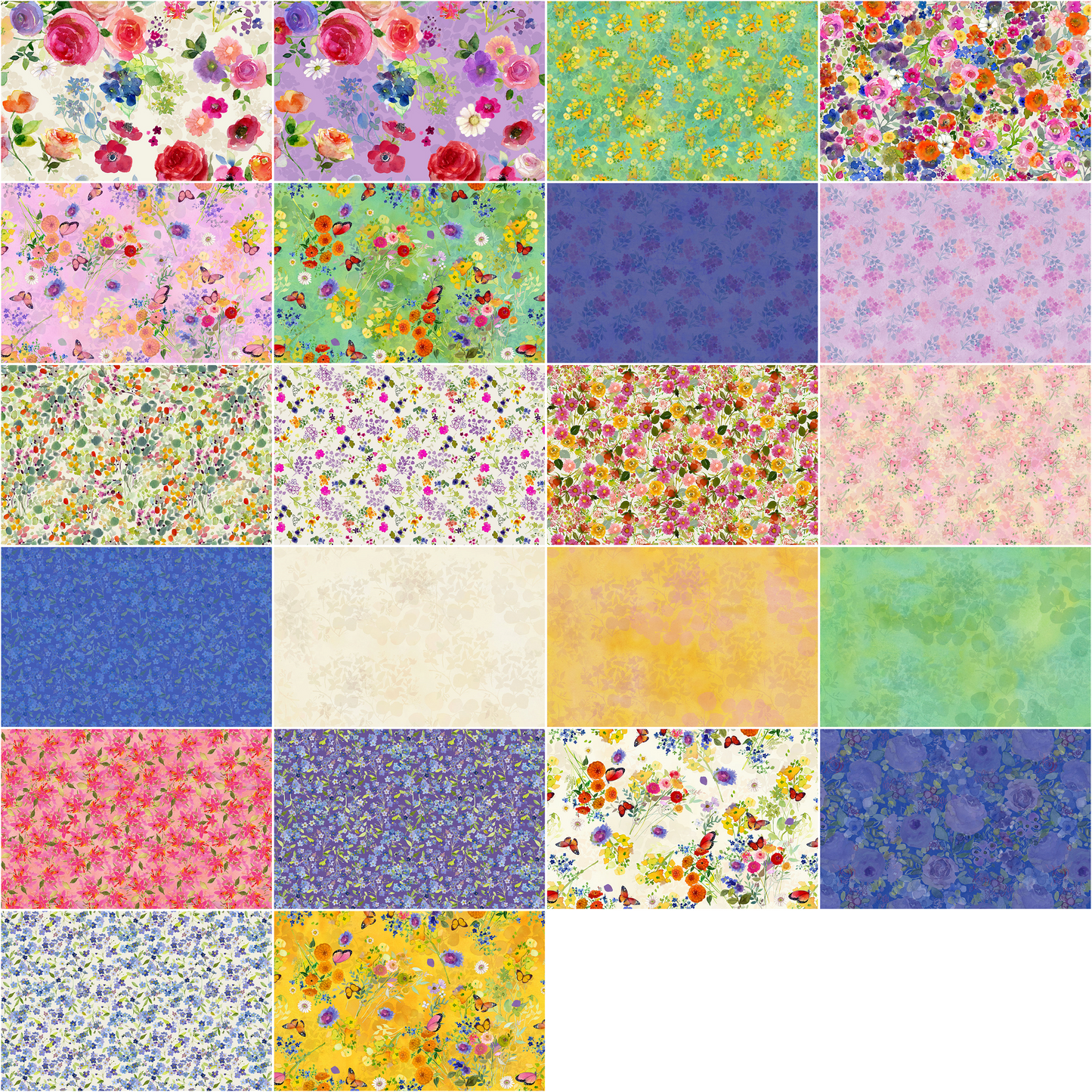 Clothworks - Fleur de Rose - 40 Strips